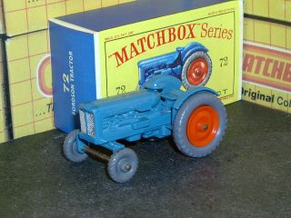 Matchbox Lesney Fordson Tractor 72 A1 Blue Gpt/ow Gpw Sc1 Nm & Crafted Box