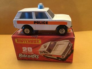 Matchbox Superfast Police Patrol No.  20 Blue Light & Box