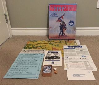 Vintage 1988 Avalon Gettysburg Civil War Battle Game125th Anniversary Complete