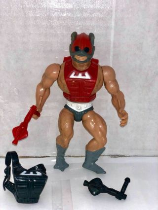 Vintage He - Man Masters Of The Universe Figure Zodac Complete Red And Black Armor