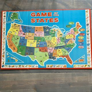 Vintage 1960 Game Of The States Board Game,  Milton Bradley Co 4920 5