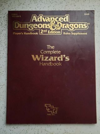 Complete Wizards Handbook 2nd Edition Dnd Tsr Dungeons And Dragons