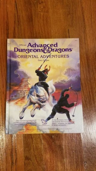 1985 Official Advanced Dungeons & Dragons Tsr Oriental Adventures Hardcover