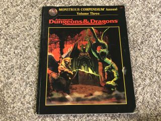 Ad&d 2nd Edition Monstrous Compendium Annual Volume Three (3) - Tsr 1996 2166