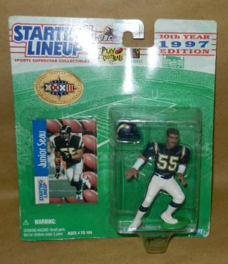 Kenner 1997 Starting Lineup Junior Seau white tag signed sample prototype 2