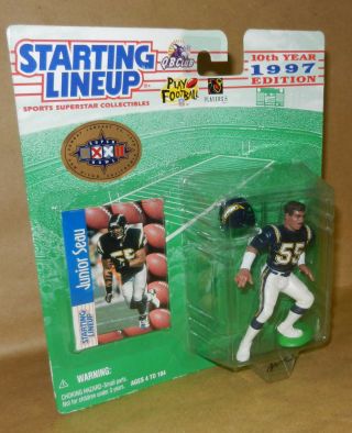 Kenner 1997 Starting Lineup Junior Seau white tag signed sample prototype 3