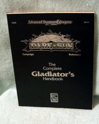 1993 Advanced Dungeons & Dragons 2nd Ed Dark Sun Complete Gladiator 