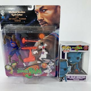 Playmates Space Jam Michael Jordan & Sylvester 1996 Funko Pop M3 Blue Monstar