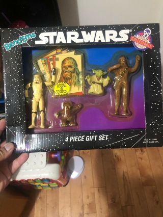 Star Wars Justoys Bend Ems Box Set Of 4 Figures Yoda Chewbacca Ewok