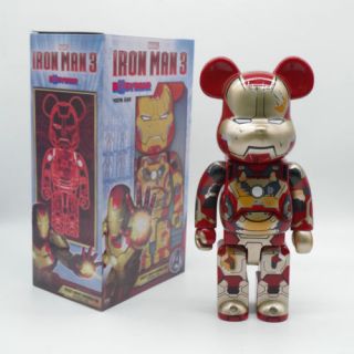 Be@rbrick Marvel Iron Man Mark Xlii 42 Damage Version Bearbrick Figure 400 28cm