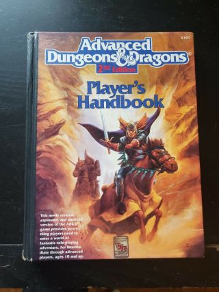 Advanced Dungeons & Dragons Ad&d 2nd Ed Player 