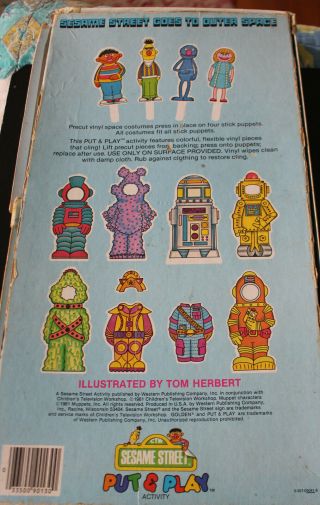 Vintage Put & Play Space Muppets Puppets Sesame Street 1981 Alien Astronaut 2