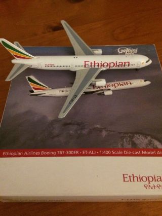 Ethiopian Airlines Boeing 767 - 300 1:400 Gemini Jets Et - Alc