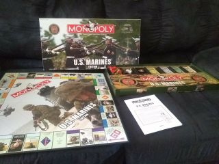 Monopoly Us Marines Collectors Edition Board Game Usmc (2005) - Complete