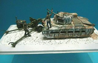 Ixo Altaya 1/72 Wwii Soviet Matilda & At Gun Customized Diorama Display Case Mib