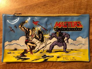 Vintage 1983 Masters Of The Universe He - Man & Skeletor Pencil Pouch Case