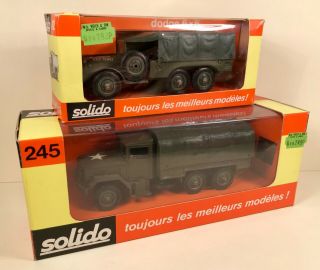 Solido 1/50 Diecast Us Army M34 Kaiser Jeep & Dodge Trucks,  In Boxes