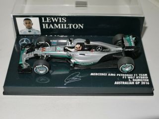 Minichamps 1:43 F1 2016 Lewis Hamilton Mercedes Amg Petronas Australian Gp