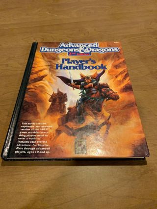 Advanced Dungeons And Dragons Ad&d 2nd Edition Players Handbook Hc 1989