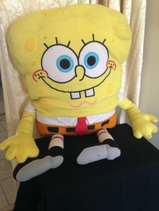 Plush 26 " Pillow Spongebob Squarepants Pillow Doll Smiling Buck Teeth