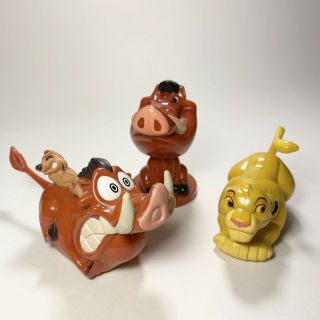 Disney The Lion King Toy Figure Set | Simba & Pumbaa | 3 Items | Plastic Toys
