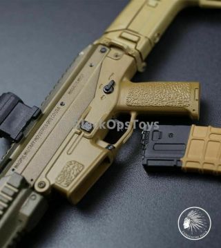 Rare 1/6 Scale Enhanced Remington ACR Magpul Masada Assault Rifle in Burnt Bronz 3