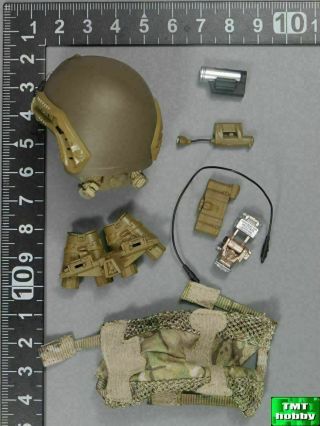 1:6 Scale Mini Times M009 Navy Seal Team Six - Ballistic Helmet w/ NVG & Cover 3
