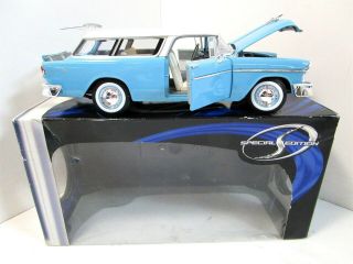 Maisto 1955 Chevrolet Nomad 1:18 Scale Baby Blue W/ Iob Doors,  Hood,  Back,  Open