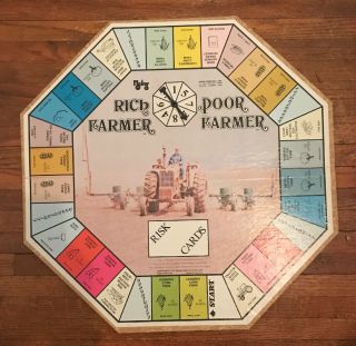 Vintage 1978 Rich Farmer Poor Farmer Board Game Box 100 Complete 5