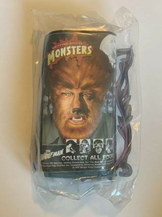 Burger King Kids Club Meal Universal Studios Monsters Wolf Man 1997 Chaney.