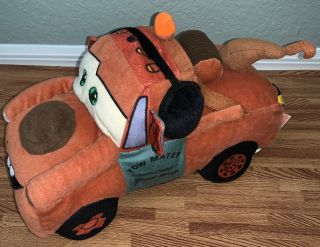 14” Disney Pixar Cars 2 Tow Mater Truck Plush Stuffed Toy