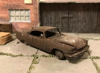 1957 Desoto Custom Weathered Burnt Rusty Barn Find Fire Car 1/64 Diecast M2