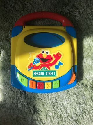 Sesame Street Elmo Cd Player Music Toy Tyco Blue Yellow