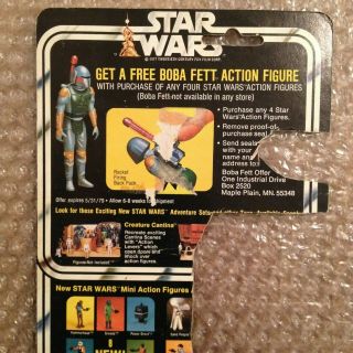 Star Wars Vintage Kenner Death Star Droid Card Back SW - 20C Cut Cardback 20 Back 5