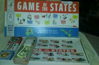 Game Of The States Board Game - Milton Bradley 1960s - 4920 Vintage