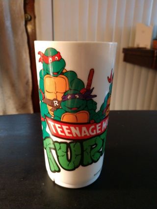 Vintage 1989 Rare Teenage Mutant Ninja Turtles Tmnt Cup 16 Oz Peter Pan Ind.  Nos