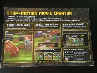 NIB Factory Minecraft Stop - Motion Movie Creator Kit w/ 4 Figures,  MORE 3