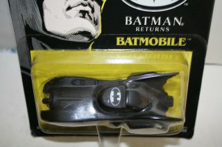 1992 BATMAN RETURNS DIE - CAST METAL BATMOBILE - - BLISTER CARD - ERTL 3