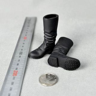 1/6 Scale Wwii German Army High Boots Combat Boots Plastic Shoes Model