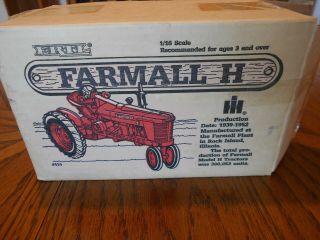 Vintage 1986 Ertl 1:16 Scale Ih Farmall Model H Tractor,  414,  Diecast Metal
