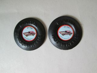 Mattel Hot Wheels Redline 2 Bye - Focal Car Button/badges 1970 Hk