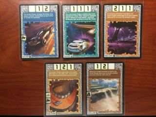 Hot Wheels Acceleracers Trading Cards 5x Accelecharger Cards