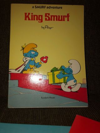 1978 Smurf King Smurf Softcover Graphic Novel Comic Book.  W/ 4 FOLDERS 2