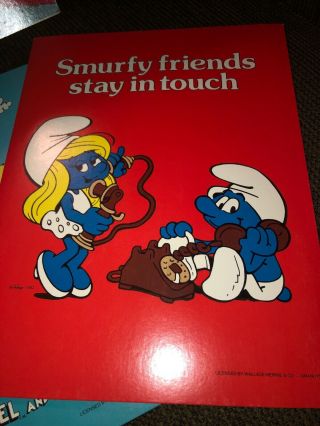 1978 Smurf King Smurf Softcover Graphic Novel Comic Book.  W/ 4 FOLDERS 4