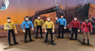 Playmates Classic Star Trek Crew Set Of 7 - 4.  5 " Action Figures