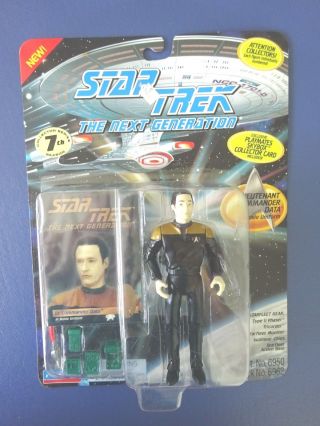 1994 Star Trek Next Gen Lt.  Commander Data In Movie Uniform,  Card,  & Moc