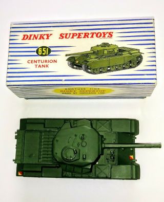 Dinky Centurion Tank 651 & Orig.  Box Near Collectors From England 60 