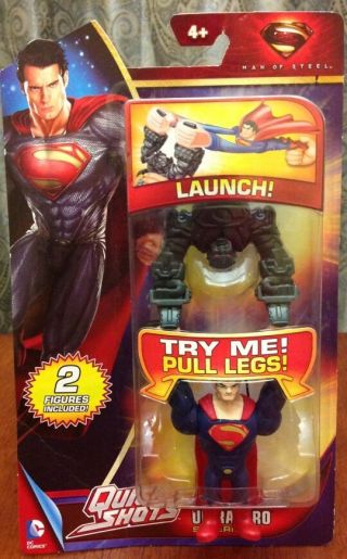 Quick Shots Man Of Steel Ultrahero Superman Action Figure Toy 2013 Mattel Gift