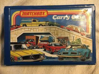 Vintage Matchbox Car Carry Case With 2 Trays 24 Cars 1978 Lesney Products