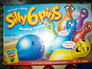 2001 Milton Bradley Silly Six 6 Pins Electronic Talking Bowling Game